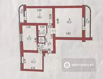 108 м², 3-комнатная квартира, этаж 9 из 12, 108 м², изображение - 4