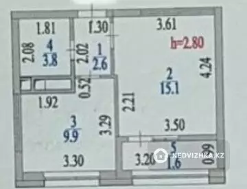 33 м², 1-комнатная квартира, этаж 10 из 12, 33 м², изображение - 2