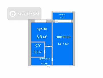 30.2 м², 1-комнатная квартира, этаж 5 из 5, 30 м², изображение - 0