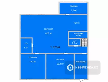 4-комнатная квартира, этаж 2 из 2, 200 м²