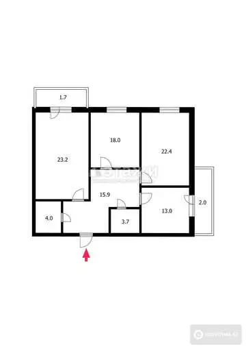 105 м², 3-комнатная квартира, этаж 16 из 18, 105 м², изображение - 24