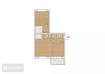 61.7 м², 2-комнатная квартира, этаж 7 из 11, 62 м², изображение - 13