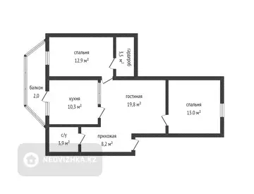 75.6 м², 3-комнатная квартира, этаж 1 из 5, 76 м², изображение - 16