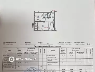 61 м², 2-комнатная квартира, этаж 13 из 15, 61 м², изображение - 0