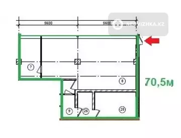 Торговое помещение, этаж 1 из 9, 70 м²