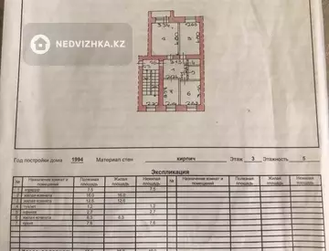 55.9 м², 3-комнатная квартира, этаж 3 из 5, 56 м², изображение - 14