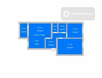 69.6 м², 3-комнатная квартира, этаж 1 из 6, 70 м², изображение - 0