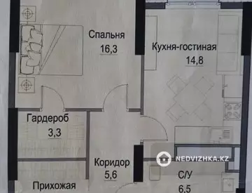 53.1 м², 2-комнатная квартира, этаж 6 из 17, 53 м², изображение - 2