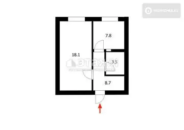 34.7 м², 1-комнатная квартира, этаж 3 из 5, 35 м², изображение - 8