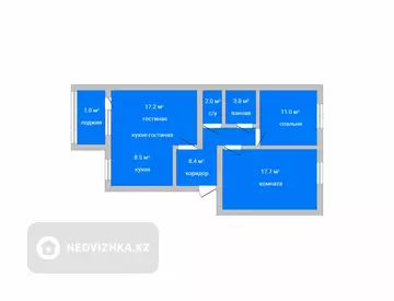 69.6 м², 3-комнатная квартира, этаж 1 из 6, 70 м², изображение - 0