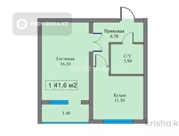 44 м², 1-комнатная квартира, этаж 3 из 8, 44 м², изображение - 24