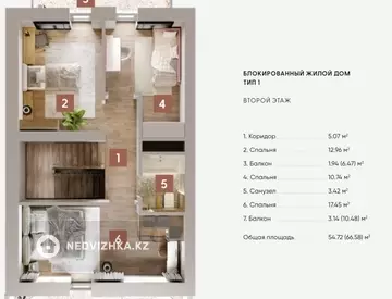 3-комнатная квартира, этаж 2 из 2, 121 м²