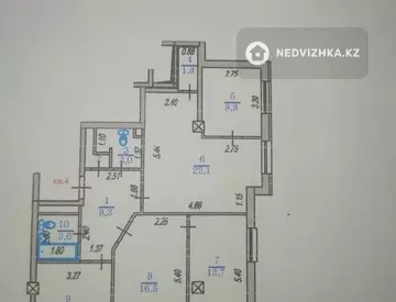 4-комнатная квартира, этаж 3 из 10, 92 м²