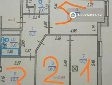 92 м², 4-комнатная квартира, этаж 3 из 10, 92 м², изображение - 1