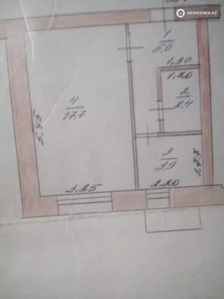 29 м², 1-комнатная квартира, этаж 3 из 5, 29 м², изображение - 1