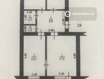 60 м², 3-комнатная квартира, этаж 2 из 5, 60 м², изображение - 2