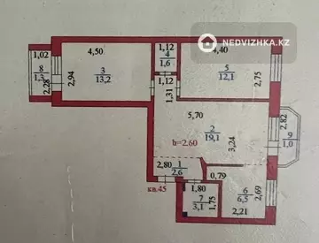 60 м², 3-комнатная квартира, этаж 4 из 5, 60 м², изображение - 6