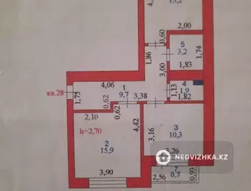 58 м², 2-комнатная квартира, этаж 8 из 9, 58 м², изображение - 0