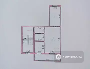 2-комнатная квартира, этаж 1 из 2, 48 м²