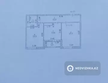 62 м², 2-комнатная квартира, этаж 4 из 12, 62 м², изображение - 4