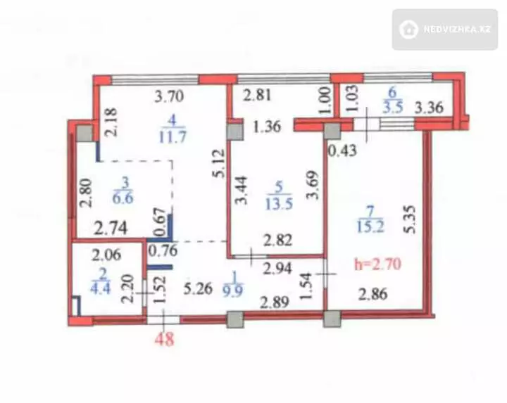 65 м², 3-комнатная квартира, этаж 1 из 5, 65 м², изображение - 1