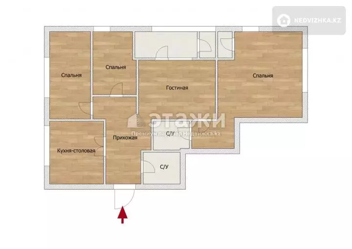 132.1 м², 3-комнатная квартира, этаж 6 из 9, 132 м², изображение - 1