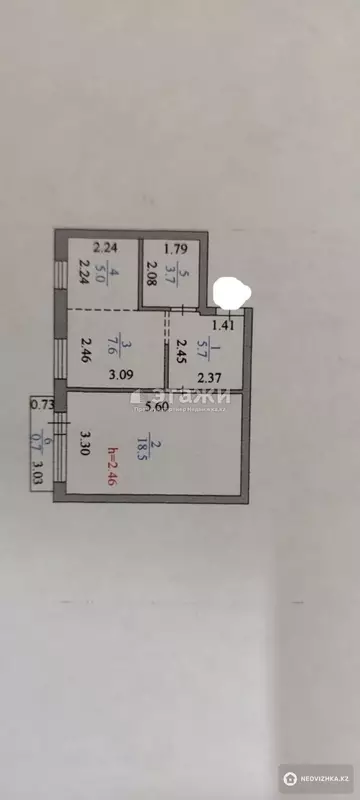 41.2 м², 2-комнатная квартира, этаж 2 из 7, 41 м², изображение - 22