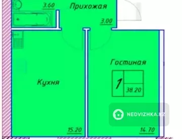 2-комнатная квартира, этаж 7 из 9, 42 м²