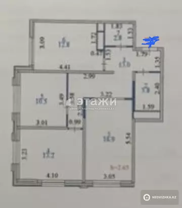 3-комнатная квартира, этаж 6 из 12, 73 м²