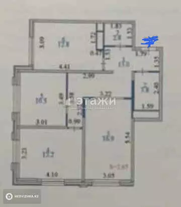 3-комнатная квартира, этаж 6 из 12, 73 м²