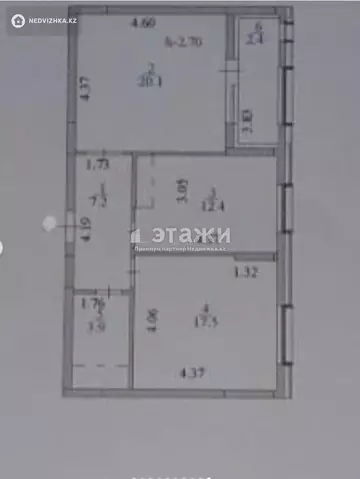 63.5 м², 2-комнатная квартира, этаж 5 из 9, 64 м², изображение - 9