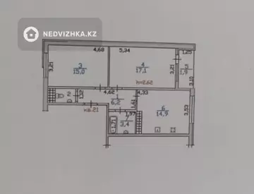 62 м², 2-комнатная квартира, этаж 6 из 10, 62 м², изображение - 9