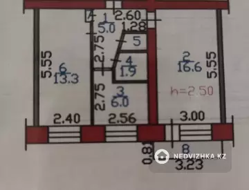 43.8 м², 2-комнатная квартира, этаж 3 из 5, 44 м², изображение - 4