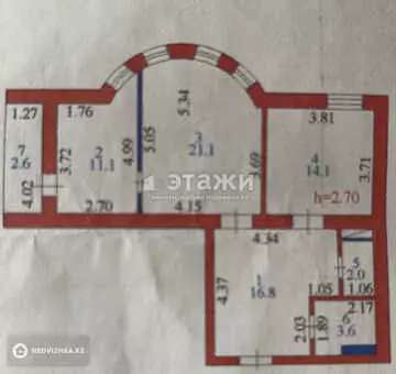 69 м², 2-комнатная квартира, этаж 3 из 9, 69 м², изображение - 30