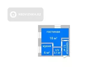 31 м², 1-комнатная квартира, этаж 3 из 5, 31 м², изображение - 0