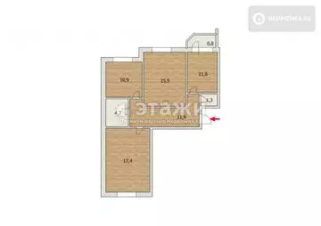 75 м², 3-комнатная квартира, этаж 8 из 16, 75 м², изображение - 10