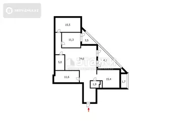 4-комнатная квартира, этаж 9 из 13, 128 м²