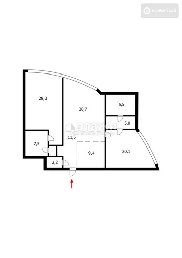 117 м², 3-комнатная квартира, этаж 19 из 26, 117 м², изображение - 18