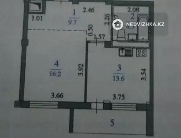 46.4 м², 1-комнатная квартира, этаж 10 из 10, 46 м², изображение - 7