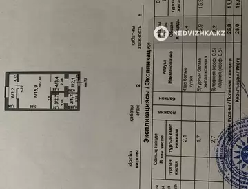 28 м², 1-комнатная квартира, этаж 2 из 6, 28 м², изображение - 1