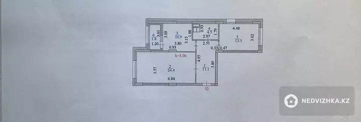 68 м², 2-комнатная квартира, этаж 7 из 16, 68 м², изображение - 1