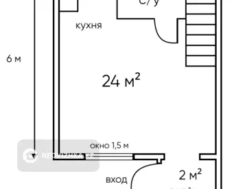 2-комнатная квартира, этаж 2 из 12, 75 м²