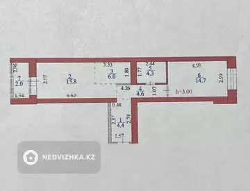 51.8 м², 2-комнатная квартира, этаж 5 из 12, 52 м², изображение - 19