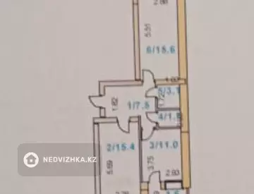 53 м², 2-комнатная квартира, этаж 5 из 5, 53 м², изображение - 4