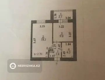 39 м², 1-комнатная квартира, этаж 2 из 12, 39 м², изображение - 0