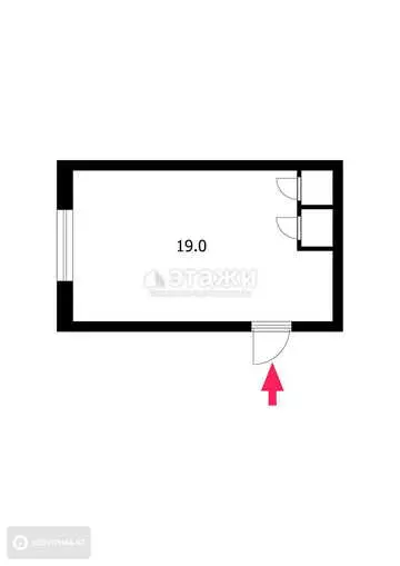 18 м², 1-комнатная квартира, этаж 5 из 5, 18 м², изображение - 3