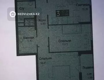 78 м², 3-комнатная квартира, этаж 16 из 16, 78 м², изображение - 0