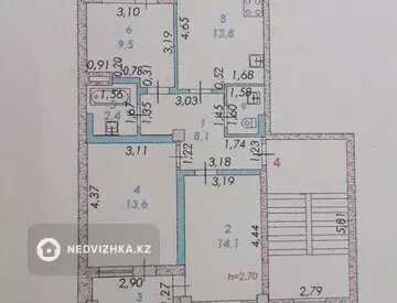 3-комнатная квартира, этаж 2 из 5, 67 м²