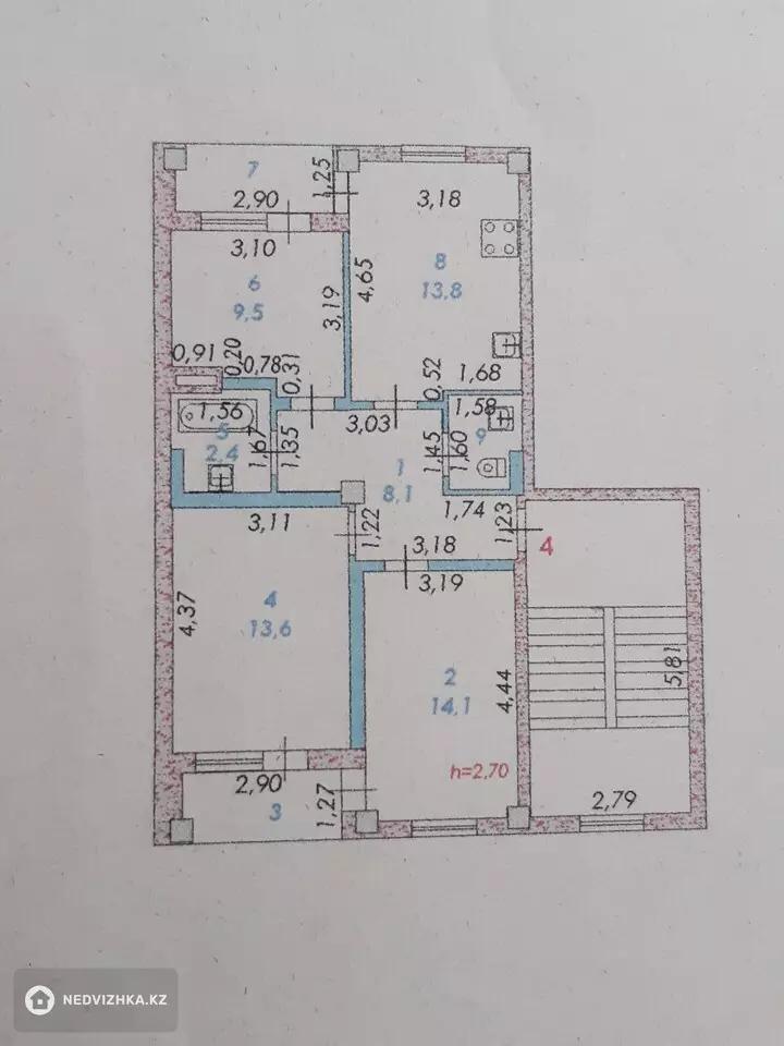 67 м², 3-комнатная квартира, этаж 2 из 5, 67 м², изображение - 1