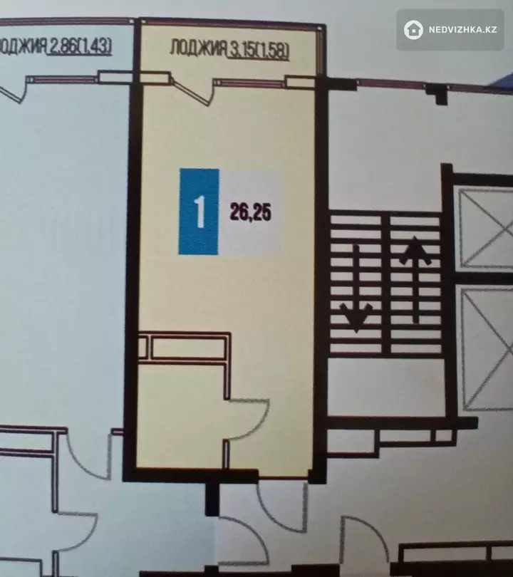 27.7 м², 1-комнатная квартира, этаж 4 из 12, 28 м², изображение - 1